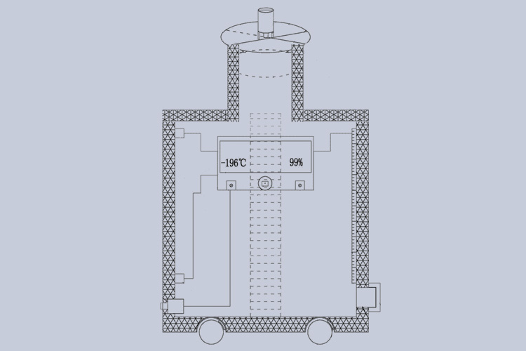 定制小型液氮罐平面圖 定制小型液氮罐平面圖